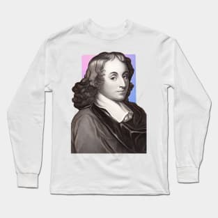 French Mathematician Blaise Pascal illustration Long Sleeve T-Shirt